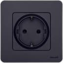 Розетка 1-м СП Inspiria 16А IP20 250В 2P+E защ. шторки немецк. стандарт механизм антрацит Leg 673733