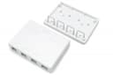 Корпус настенной розетки для установки 4-х вставок типа Keystone Jack Hyperline SBB3-4-WH