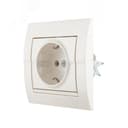 DERIY Розетка с/з ПБТ жемчужно-белый