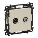 Valena LIFE Розетка TV-SAT  двухкабельная С лицевой панелью Слоновая кость