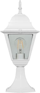 Светильник садовопарковый Feron 4104 четырехгранный на постамент 60W E27 230V белый 11019
