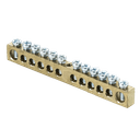 Шина PEN "ноль-земля" (6х9мм) 12 отверстий латунь крепеж по центру EKF PROxima