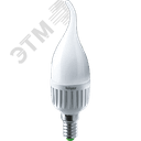 Лампа светодиодная LED 7вт E14 теплый матовая свеча на ветру