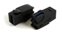 Вставка формата Keystone Jack с проходным адаптером USB 3.0 (Type A) Hyperline KJ1-USB-VA3-BK (Черный)