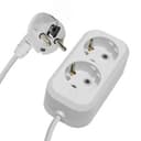 Удлинитель двухместный с/з 3x0,75, 3м, Home, белый, FERON