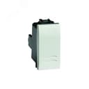 Выключатель одноклавишный, 1 модуль, бежевый