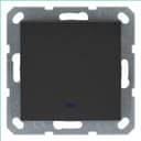 Выключатель 1-кл. 10А IP20 с подсветкой механизм антрацит Jasmart G3011NB