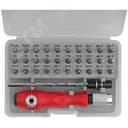 Отвертка с битами для точных работ, 30 CrV бит, удлинитель, в пластиковом боксе