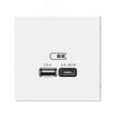 ARTGALLERY USB розетка A + тип-C 45Вт высокоскор.заряд. QC, PD, механизм, белый Systeme Electric