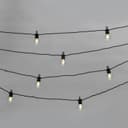 Уличная гирлянда Лофт 10м черный каучук 20 прозрачных ламп теплый белый влагостойкая IP65 331355