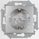 Розетка 2P+E Schuko, 16А, 250В, винтовой зажим, алюминий