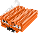 Клемма TP 2-2 проходная Push-in, сечение 4 мм. кв., оранжевая