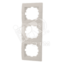 DERIY Рамка 3 поста вертикальная белый