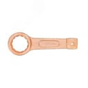 Ключ накидной односторонний ударный 155 омедненный Hortz