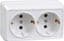 РС22-3-ОКм Розетка 2местн. с з/к 16А откр.уст. ОКТАВА (кремовый) IEK (ERO21-K33-16-DC) (18 шт/упак)