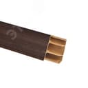 Плинтус электротехнический ПВХ 10х50х2500 венге на темной основе