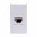 VIVA Розетка компьютерная RJ45 1 модуль категория 5е белая DKC