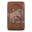 Розетка двойная наружная со шторками с изоляционной пластиной дуб HEGEL