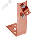 Держатель проводника круглого 6-10мм винтовой угловой h=60мм медь IEK