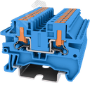 Клемма TP 1-1 проходная с боковой вводом провода .Push-in, сечение 2,5 мм. кв., синяя SUPU