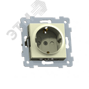 Аксиома Механизм розетки одноместной с заземл контактом со шторкой скрытой установки 454, слоновая кость