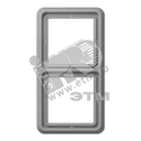 Рамка 2 поста универсальная ударопрочная серая