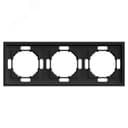 Рамка 3-местная, Эмили,, черный уголь, soft touch STEKKER