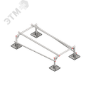 Опорная конструкция для установки оборудования TECHNORAPTOR STEELFOOT 1000х2000 тип 1 КМ-профиль