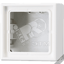 Коробка 2 поста накладная светло-серая