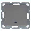 Выключатель 1-кл. 10А IP20 с подсветкой механизм алюм. Jasmart G3011NS