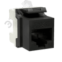 Модуль Keystone RJ45 CAT5E неэкр180 градусов черный