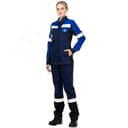 Костюм женский Виват брючный, цвет синий с васильковой и черной отделкой, р. 88-92/158-164