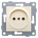 Розетка однопостовая Ugra б/з с з/ш, механизм, 16А, 250В, бежевый