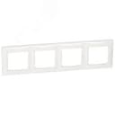 VALENA Рамка 4 поста горизонтальная белая 694255 LEGRAND