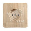 Розетка скрытая со шторками сосна