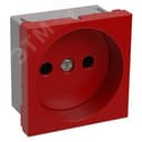 Розетка силовая 2к без заземления 2 модуля красная РКС-20-22-П-К