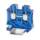 Клемма проходная, винтовой зажим, 2 точки подключения, 16 кв.мм, синяя