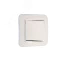 Выключатель одноклавишный, белый