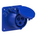 Розетка встраиваемая прямая 16А/230V/1P+N+E/IP44, фланец 75x75