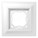 Монтажный адаптер для 1-ой рамки (без выступа на готовой стене) для установки устройств и накладок серии LS990 в установочную коробку (для горизонтальной/вертикальной установки в штукатурку или гипсокартон толщиной от 12,5 мм) Серия- LS ZERO JUNG