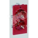 Connect Розетка двойная с заземлением 16А 250В CIMA-модуль 52x108 мм SC красный