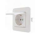 KARINA Розетка с/з с крышкой ПБТ жемчужно-белый перламутр (10шт/120шт) Lezard