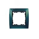 Рамка на 3 поста, S82, синий металлик - графит Simon