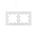 ATLASDESIGN NATURE 2-постовая РАМКА, НАТУРАЛЬНОЕ СТЕКЛО, БЕЛЫЙ