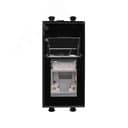 Avanti Компьютерная розетка Черный квадрат  RJ-45 модульная, кат. 6 экран, 1 мод