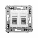 Avanti Розетка RJ-45 в стену, кат.6 двойная экранированная, "Белое облако"