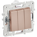 SKANDY Выключатель 3-клавишный 10А SK-V11Sa песочный IEK
