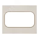 Стокгольм Рамка для розетки 2-местная белая с линией цвета шампань