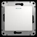 GLOSSA Переключатель одноклавишный с подсветкой в рамку белый схема 6а