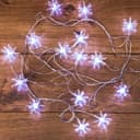 Гирлянда светодиодная Снежинки 20 LED БЕЛЫЕ 28 метра 303036